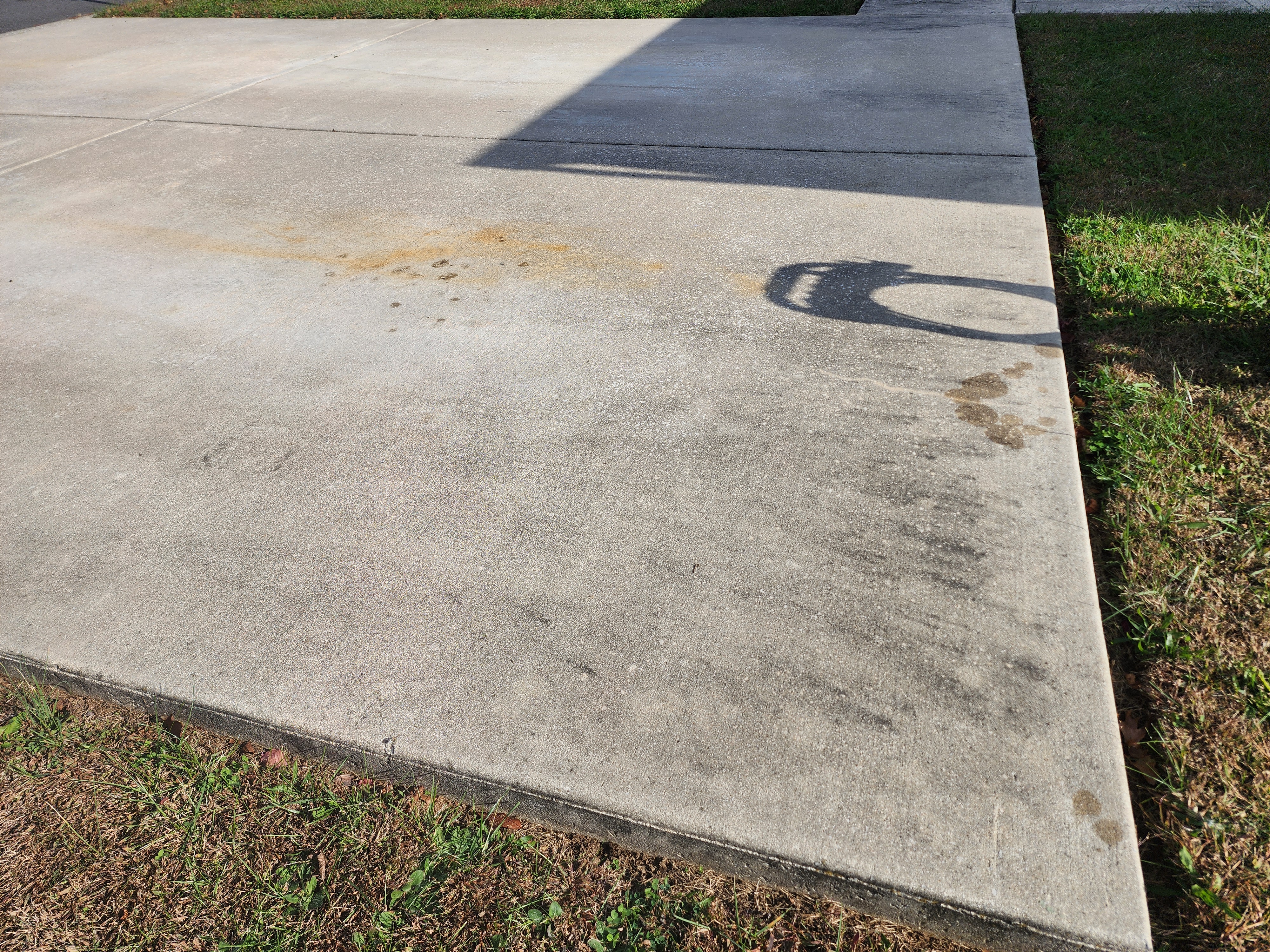 Surface before pressure washing