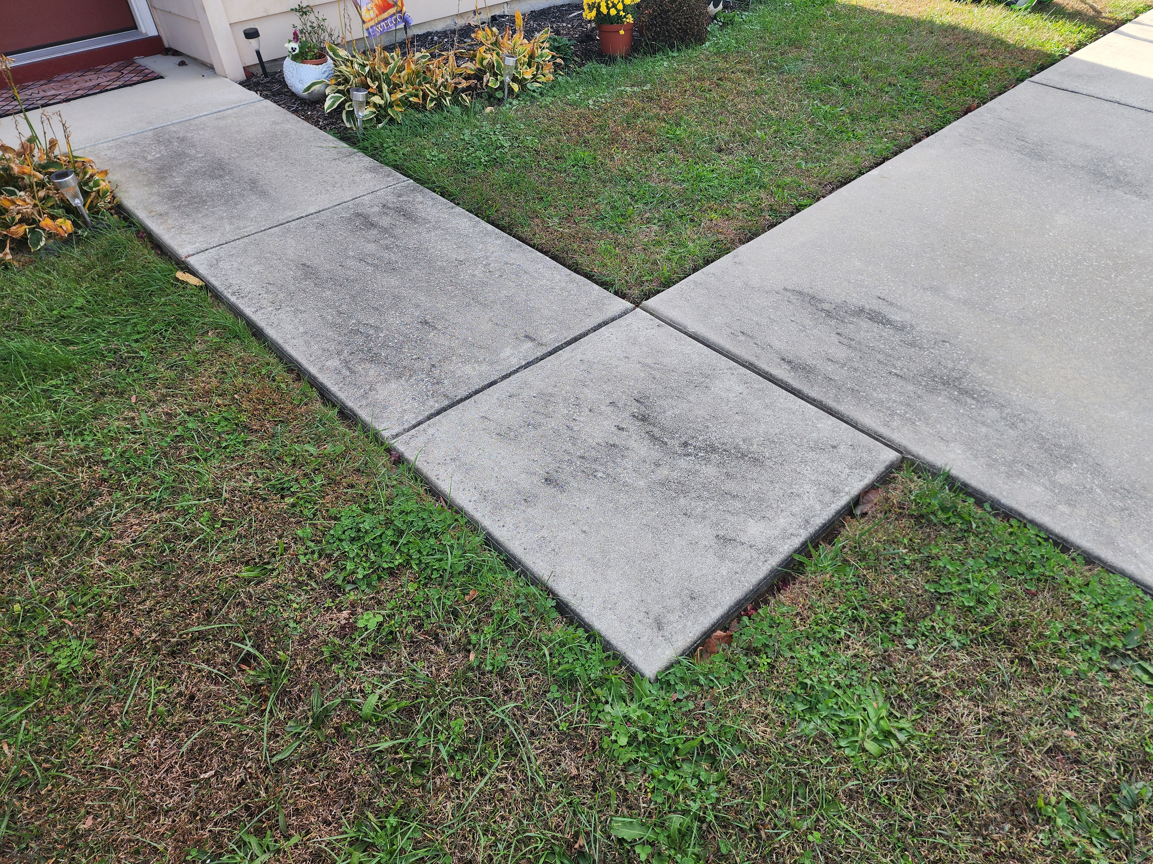 Second surface before pressure washing